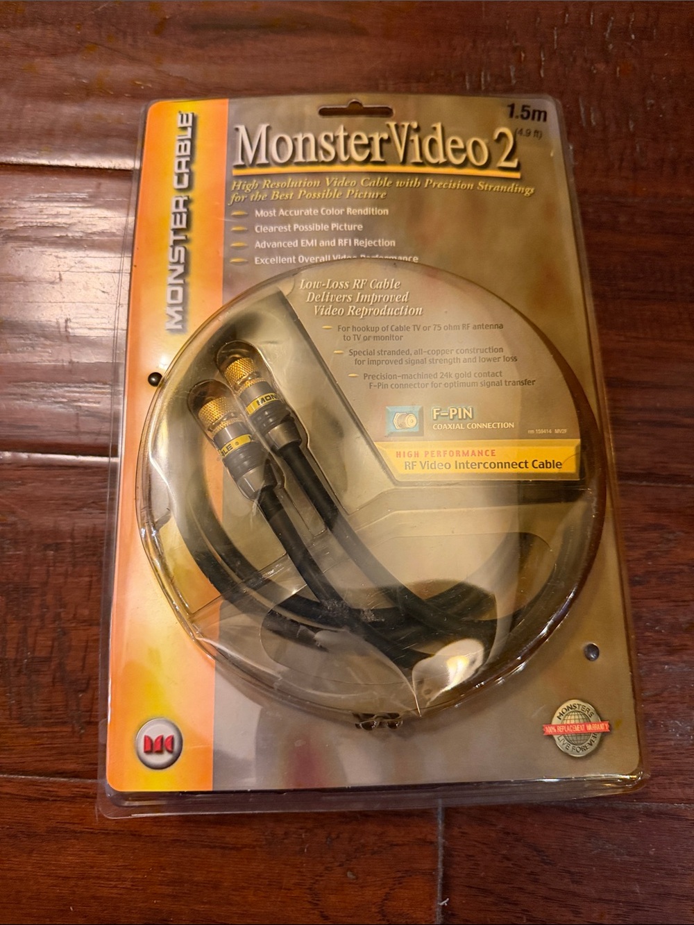 MonsterVideo 2 Black RF Video Interconnect Cable (1.5m)